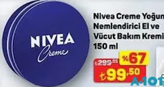 NİVEA CREME YOĞUN NEMLENDİRİCİ EL VE VÜVUT BAKIM KREM 150 ML fiyat ve kampanya bilgisi